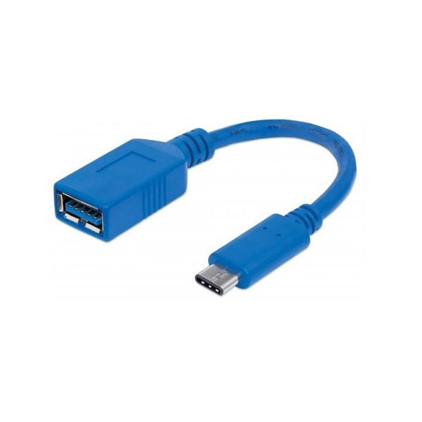USB (C) – USB (A) (M/F) toldókábel 15cm Manhattan #1