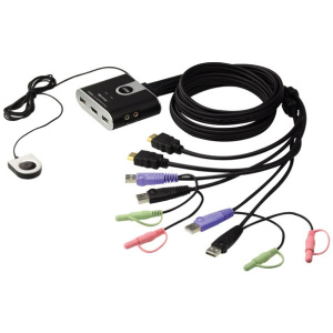 KVM 2 PC átkapcsoló - HDMI, USB és audio csatlakozókkal ATEN CS692 #1