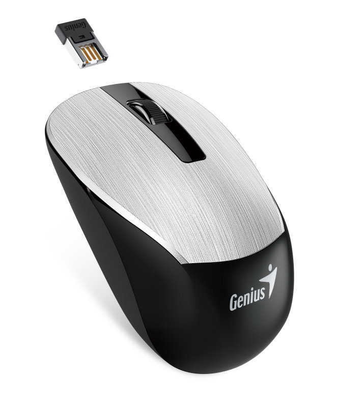 Genius NX-7015 BlueEye vezetéknélküli egér (fémes hatású ezüst) #1