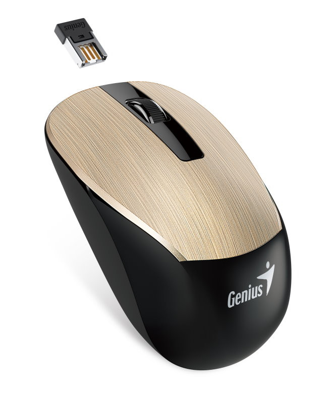 Genius NX-7015 BlueEye vezetéknélküli egér (fémes hatású arany) #1