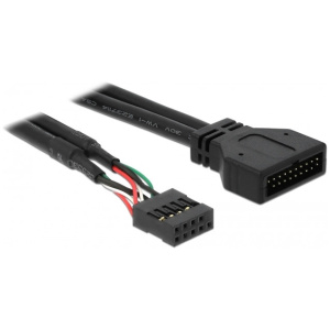 Delock USB 2.0 alaplapi csatlakozó 9 pin > USB 3.0 19 pin (belső) kábel, 30cm #1