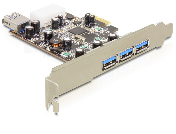USB 3.0 vezérlő kártya PCI-Express x1 (3+1 port) - DeLock #1