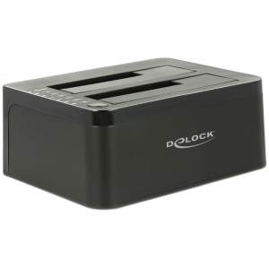DeLock Dual SATA dokkoló HDD/SSD-hez klónozási funkcióval USB 3.0 #1