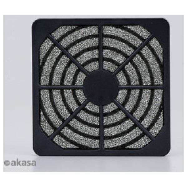 Szűrő előtét ventilátorhoz - Műanyag kereten mosható szűrő, 12cm-es (Akasa) #1