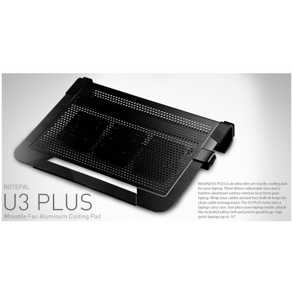 CoolerMaster NotePal U3 Plus notebook hűtő (fekete) #2