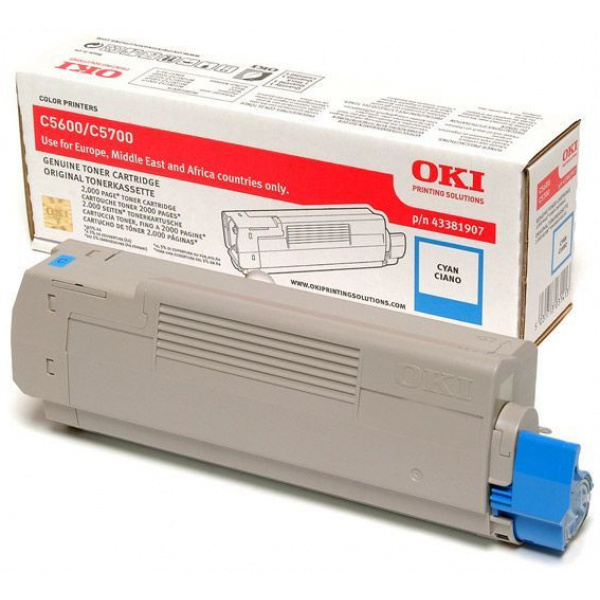 OKI C5600/C5700 toner (43381907) cián #1