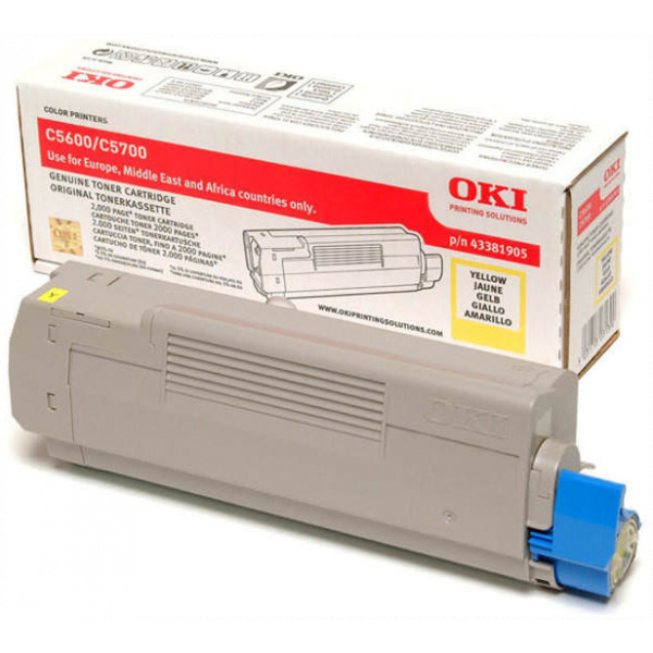 OKI C5600/C5700 toner (43381905) sárga #1