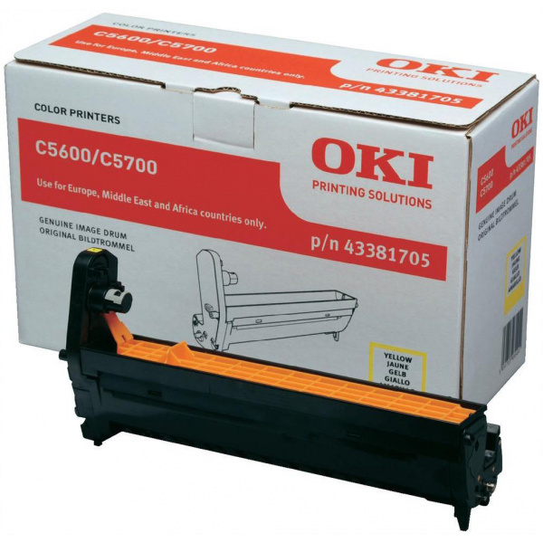 OKI C5600/C5700 dobegység (43381705) sárga #1