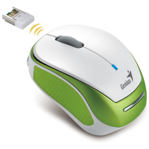 Genius Micro Traveler 9000R v3 vezetéknélküli újratölthető egér (fehér-zöld) #1