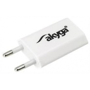 Akyga USB-s töltő (220V) - 1000 mA (fehér) #1