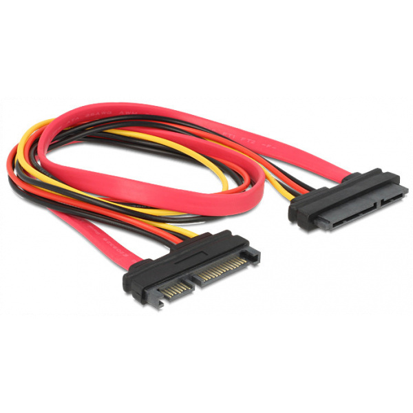HDD SATA2 adat- és táp hosszabbító kábel, 50cm (Delock) #1