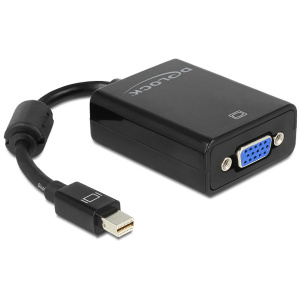 Delock mini DisplayPort > VGA (DSUB) átalakító, 12cm kábellel (fekete) #1