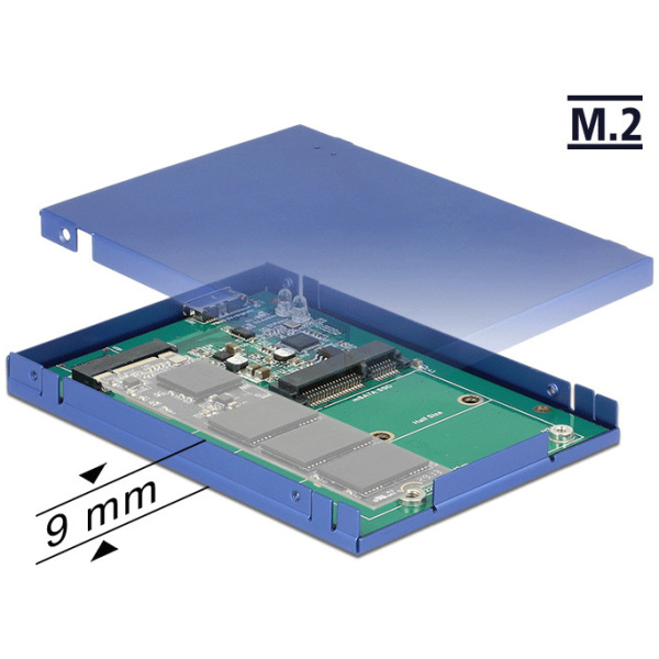 Delock 2.5"-os átalakító USB 3.1 Micro-B > M.2 / mSATA #1