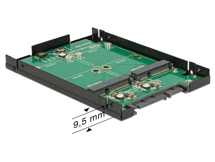 Delock 22 tűs SATA-átalakító > 2x mSATA RAID funkcióval #1