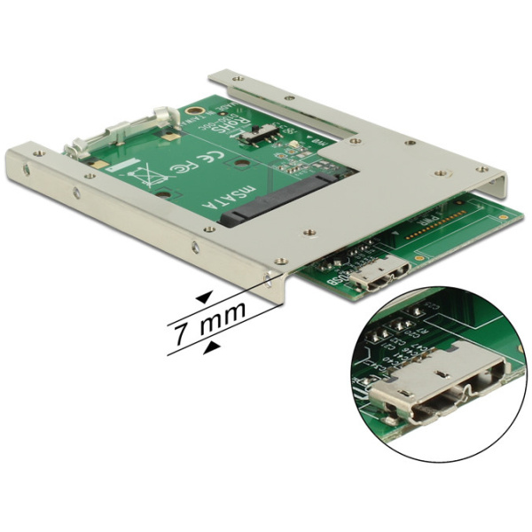 Delock USB 3.0 micro B > mSATA (full size) átalakító 7mm kerettel #1