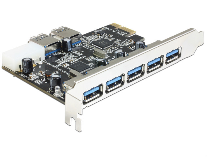 USB 3.0 vezérlő kártya PCI-Express x1 (5+2 port) - DeLock #1