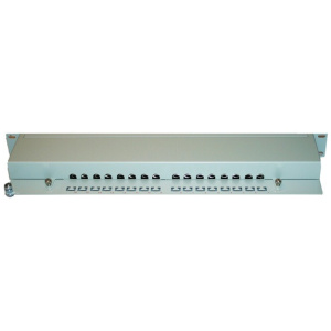 UTP/STP patchpanel Cat5e 16-port 19" 1U Roline (árnyékolt) #1