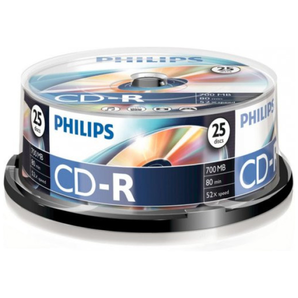 Philips CD-R 80` 52x 25db/henger #1