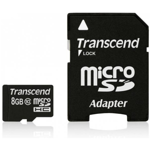 8GB Transcend microSD kártya + SD adapter (Class 10) #1
