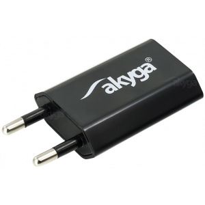 Akyga USB-s töltő (220V) - 1000 mA (fekete) #1