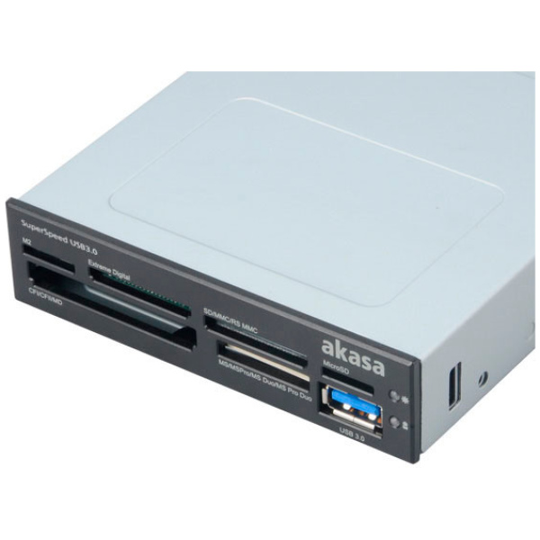 Akasa USB 3.0 6-in-1 kártyaolvasó (3,5"-os helyre + USB3 port) #1