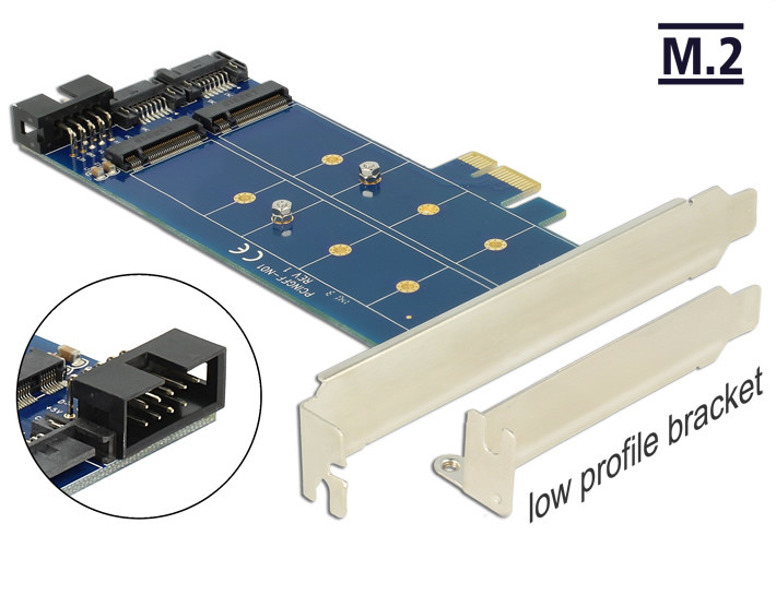 Delock PCI Express x4 Kártya > 2 x belső M.2 SSD-hez #1