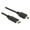 Delock USB 2.0 Type-C > USB 2.0 mini B (M/M) kábel 1m #1