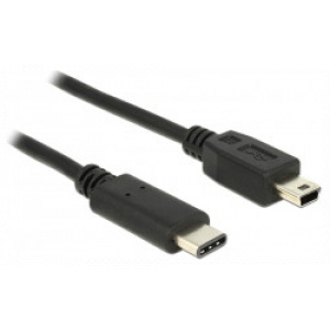 Delock USB 2.0 Type-C > USB 2.0 mini B (M/M) kábel 1m #1