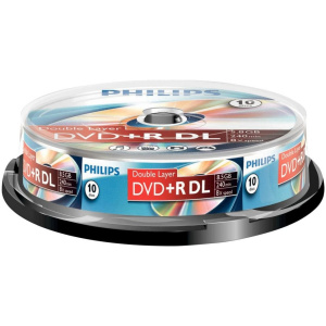 Philips DVD+R 8x DualLayer 8,5GB, hengeres, 10db/henger #1