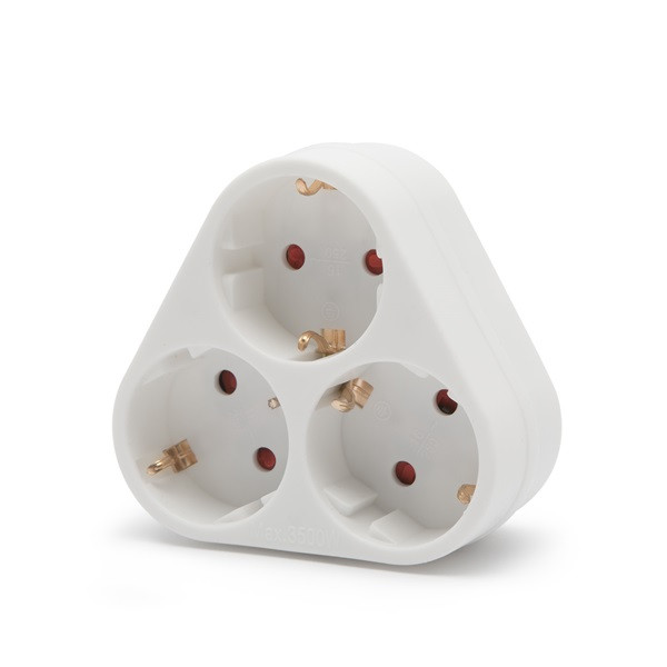 220V-os hálózati elosztó 3 aljzattal (közvetlenül fali aljzatba) - Delight #1