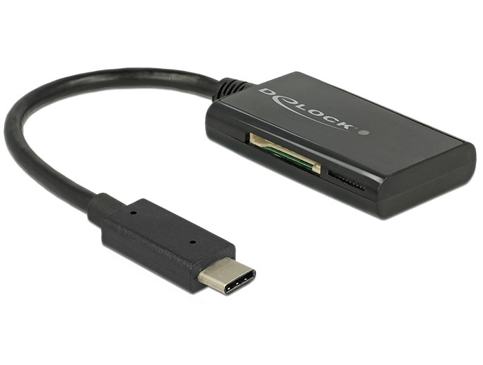 Delock USB 3.1 Gen 1 kártyaolvasó USB Type-C™ csatlakozóval, 4 nyílással #1