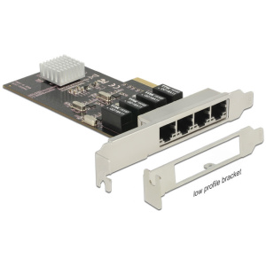 Delock 89567 Gbit PCI-Express (x1) hálókártya LP átalakítóval (4x LAN port) #1