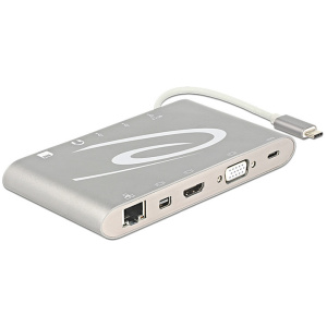 Delock USB Type-C™ 3.1-es dokkolóállomás, 4K (ezüstszürke) #1