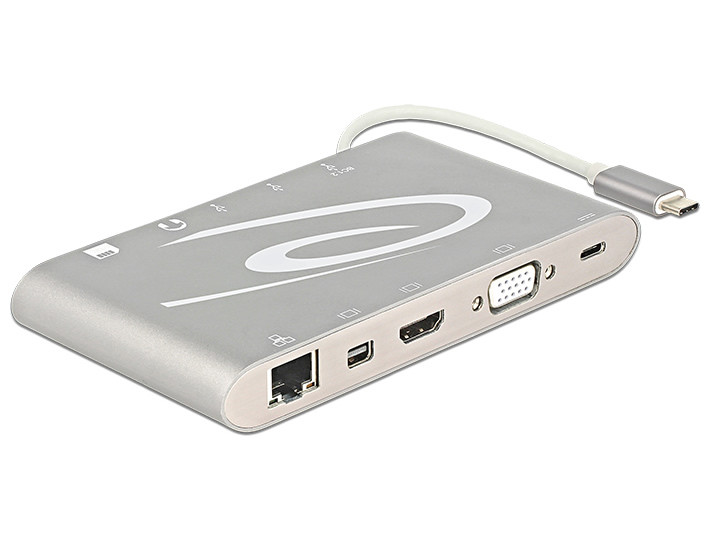 Delock USB Type-C™ 3.1-es dokkolóállomás, 4K (ezüstszürke) #1