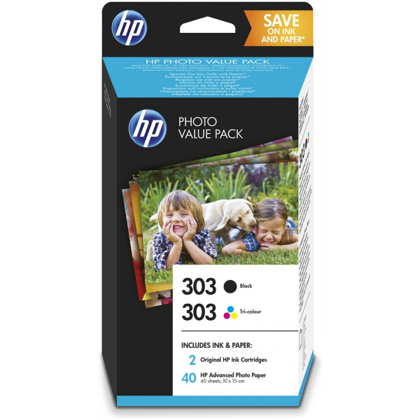 HP Z4B62EE patron szett (303) fekete+színes + fotopapír #1