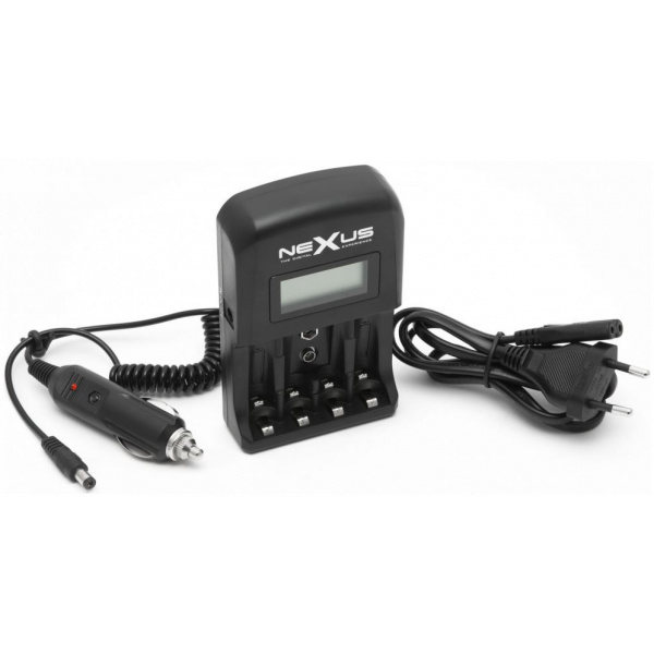 Nexus 220V-os akkutöltő LCD kijelzővel (1-4db AA / AAA akkuhoz) #1