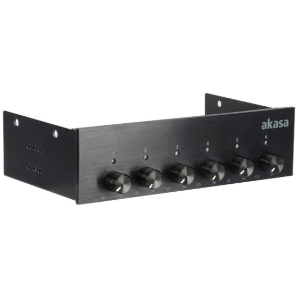 Akasa FC.SIX 6 csatornás hűtővezérlő 5,25" helyre #1