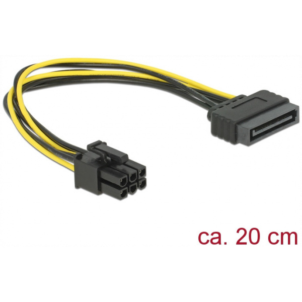 Delock PCIe VGA tápátalakító kábel (SATA > PCIe 6-pin) #1