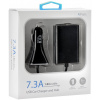 USB Car charger (autós töltő kábellel) DC 7,3A (össz) 4 USB csatlakozó BlueStar #1