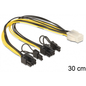 Delock PCIe VGA tápátalakító kábel (6-pin > 2x PCIe 6+2-pin) #1