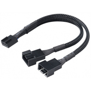 4-pin (PWM) ventilátor táp elosztó kábel (15 cm) - Akasa #1