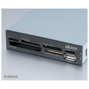 Akasa USB 2.0 6-in-1 kártyaolvasó (3,5"-os helyre + USB port) #1
