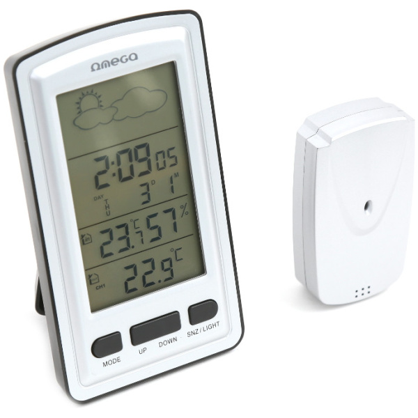 Omega LCD időjárásjelző állomás (bel- és kültéri méréssel) #1