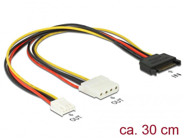 Delock HDD SATA > Molex + Floppy tápátalakító #1