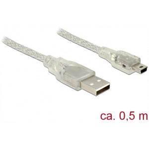 USB 2.0 mini 5-pin kábel 0,5m - Delock #1