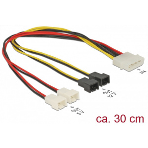 Delock táp konverter 4-pin Molex > 4x 2-pin (ventilátor) #1