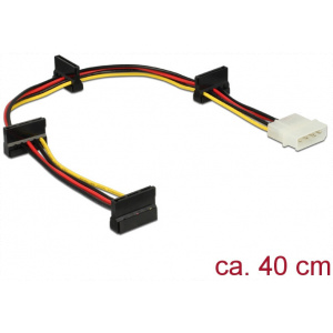 Delock HDD Molex 4-pin > 4x SATA tápelosztó 40cm #1