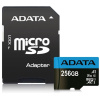 256GB ADATA Premier microSD kártya + SD adapter (UHS-I A3, C10) #1