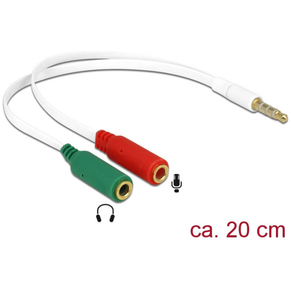 Delock Jack combo átalakító (1x 3.5 Jack combo > 2x 3.5 Jack audio) - iPhone #1
