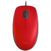 Logitech M110 Silent Mouse - piros (USB) #1